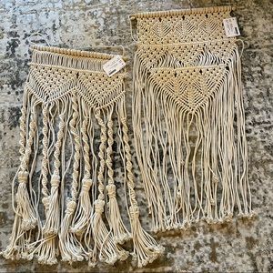 Macrame Hand Woven Wall Hanging Set of 2